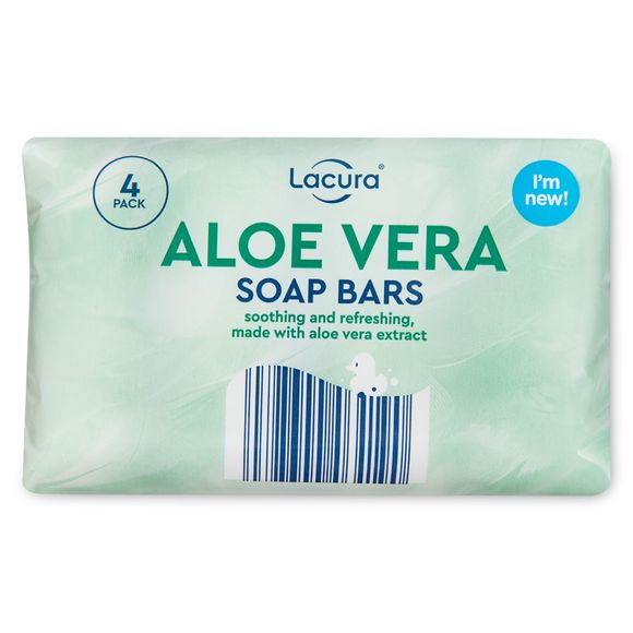 Lacura Aloe Vera Soap Bars 4 Pack